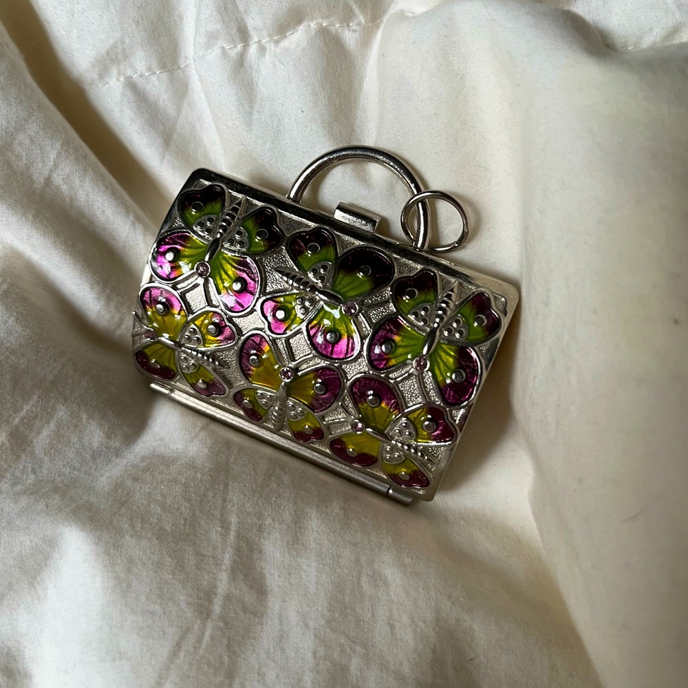 Judith Leiber x Neiman Marcus Butterfly Enamel Pill Case